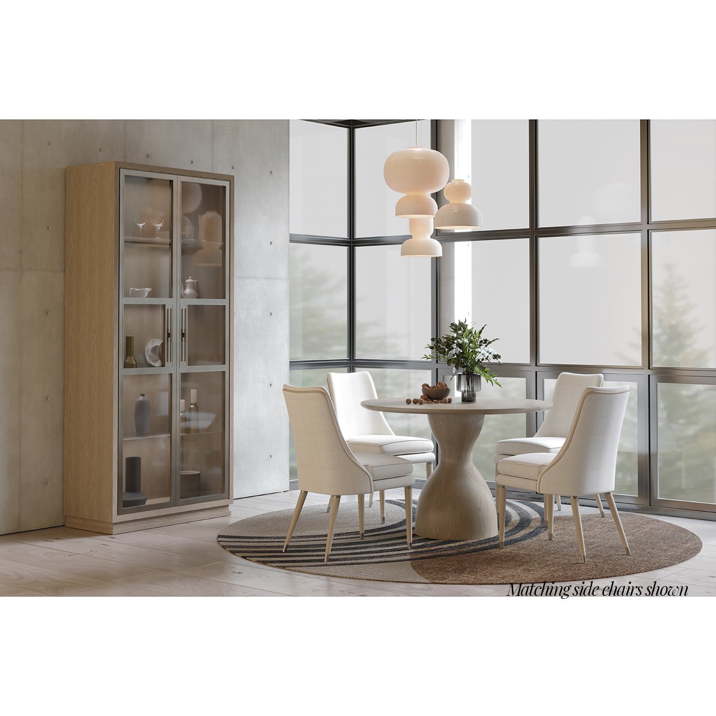 Fauteuil rembourré en lin bio moderne
