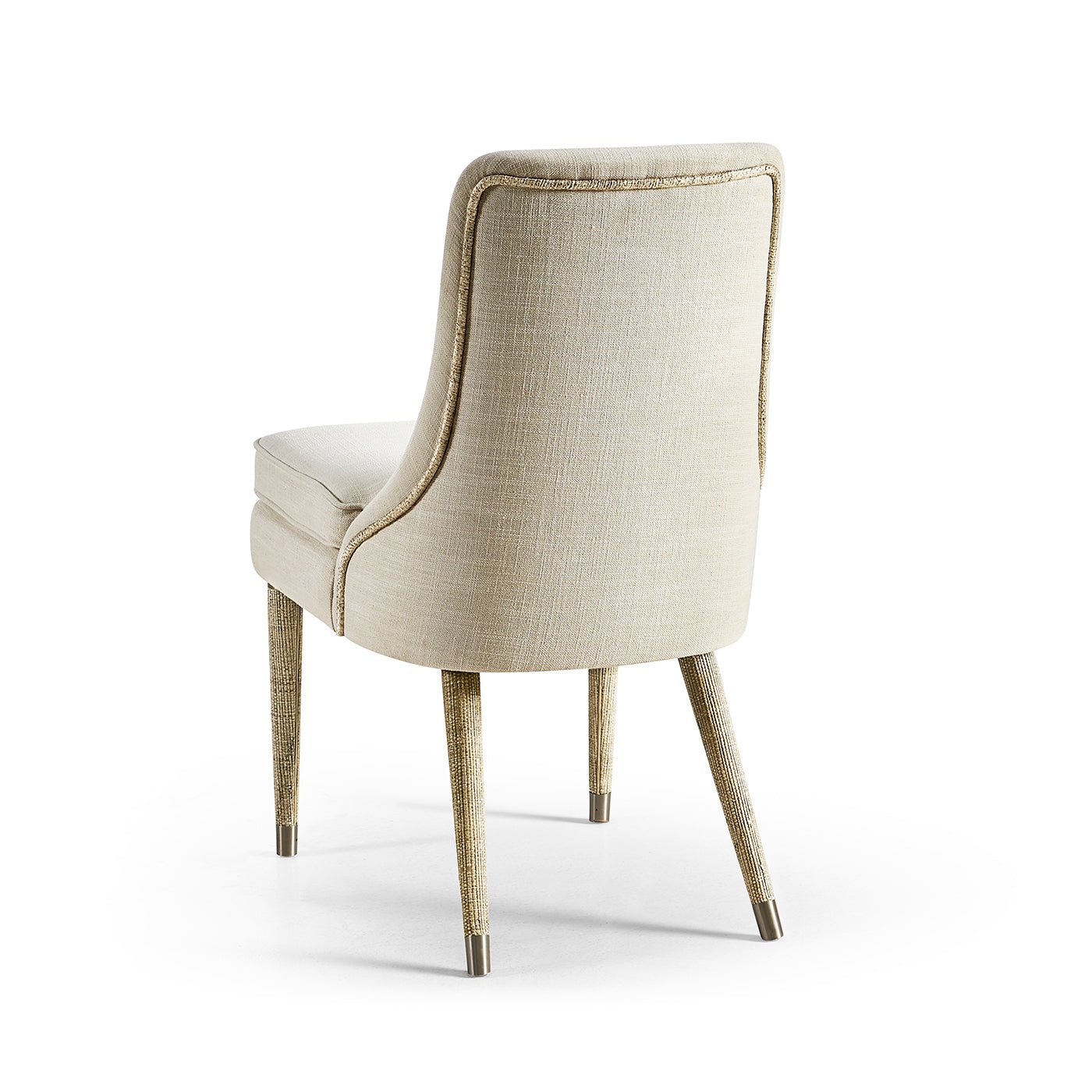 Chaise d'appoint rembourrée en lin organique moderne