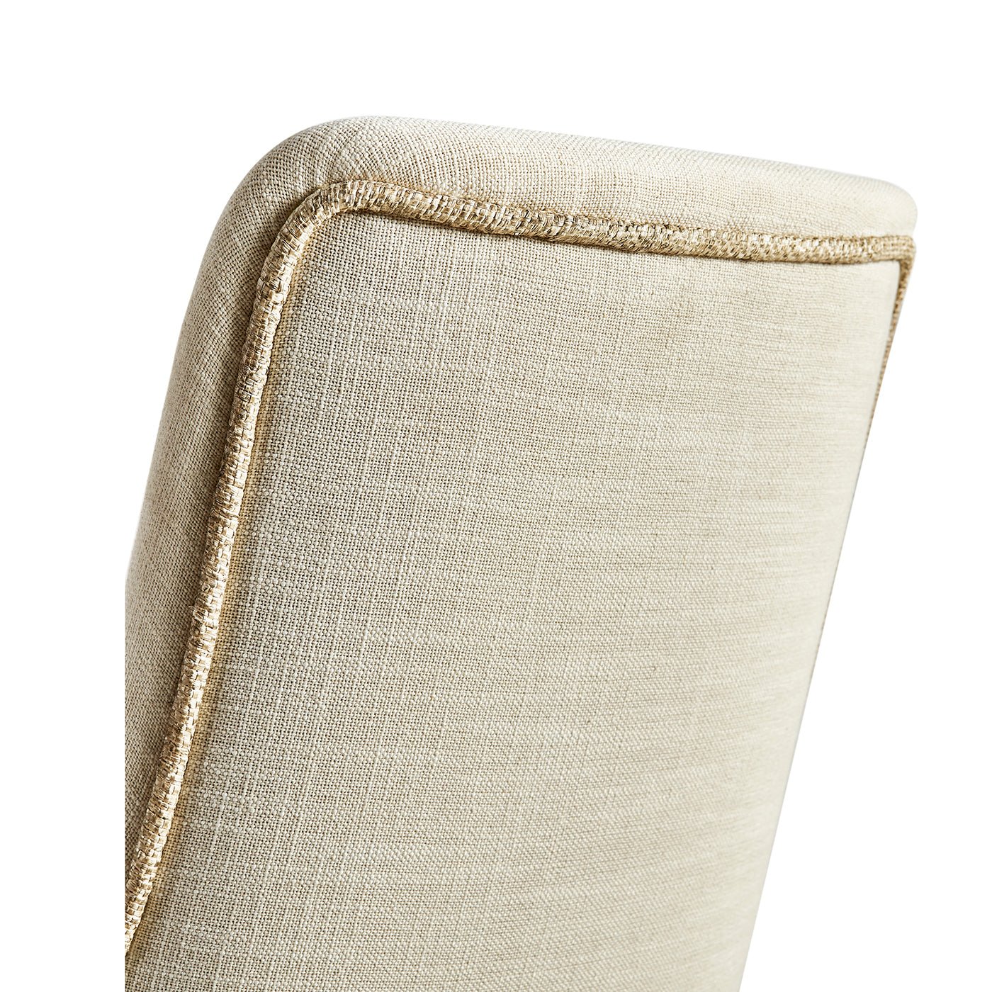 Chaise d'appoint rembourrée en lin organique moderne