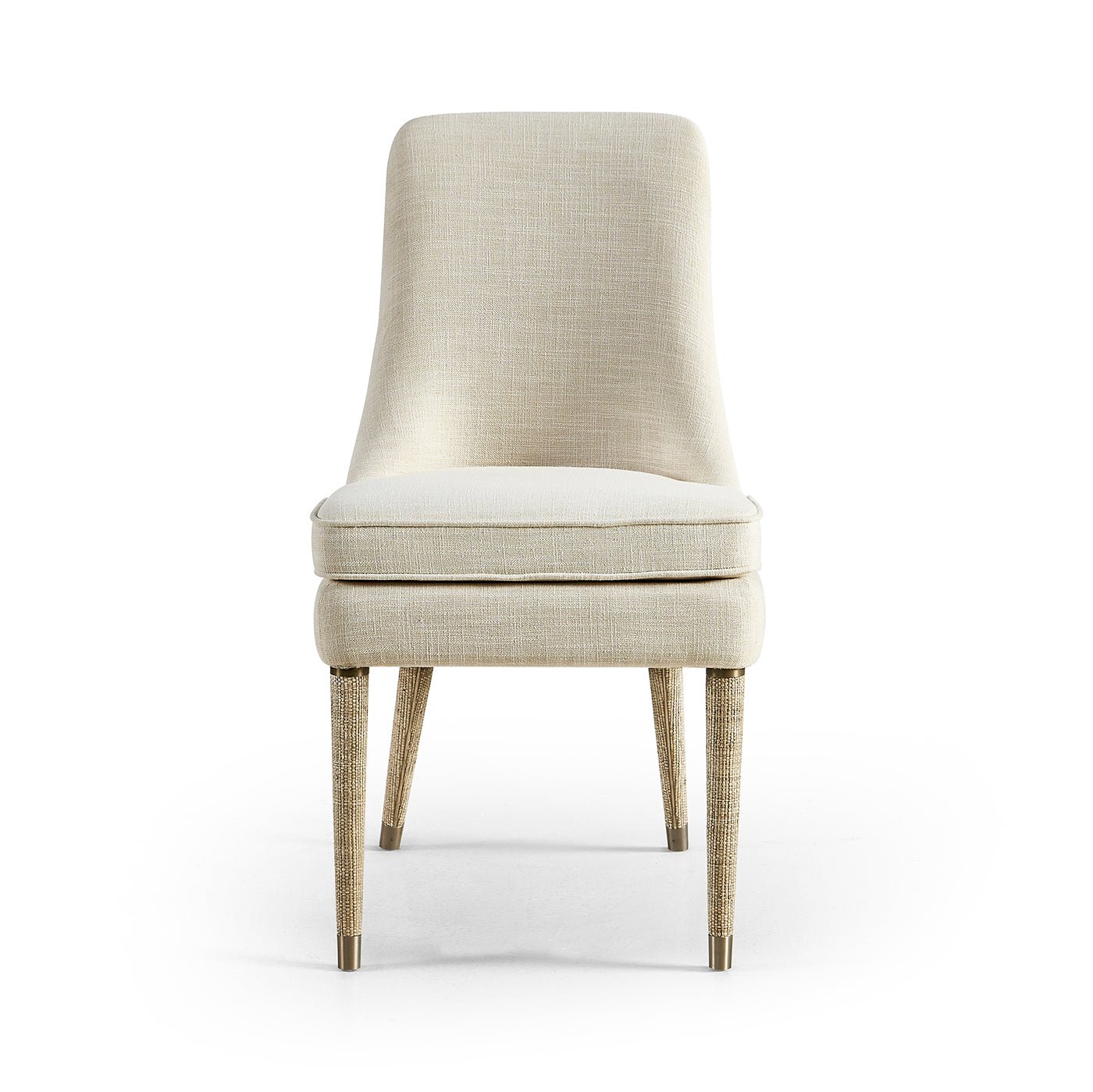 Chaise d'appoint rembourrée en lin organique moderne