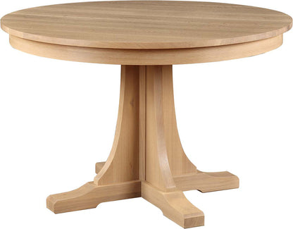 Table à manger ronde sur piédestal