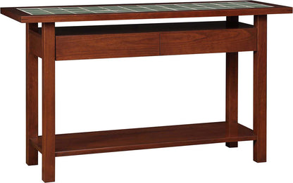 Table console avec plateau en carrelage