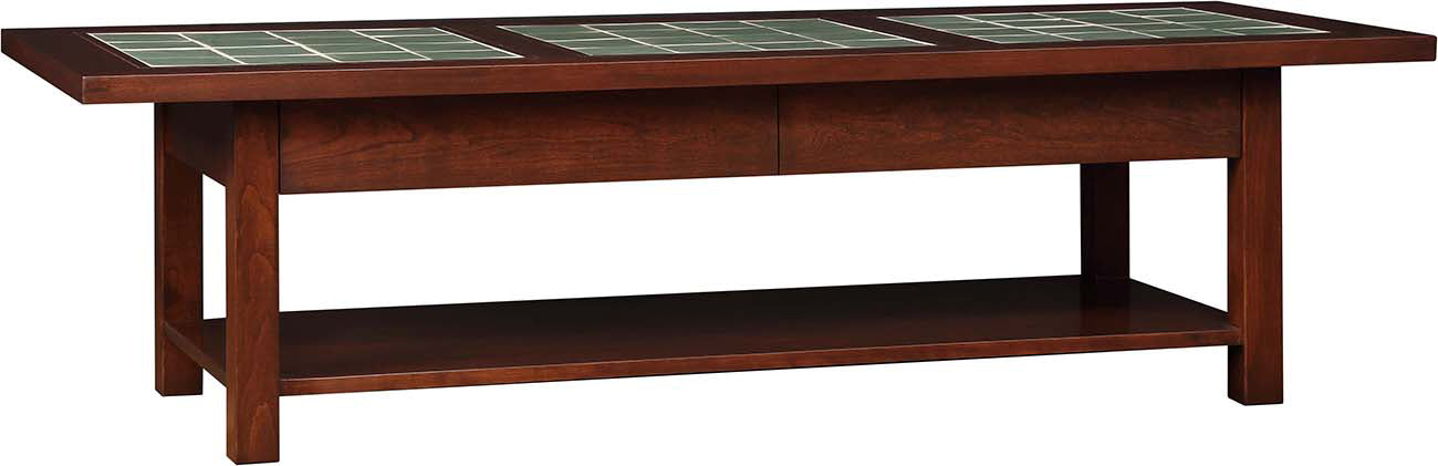 Table basse avec plateau en carrelage