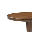 Table à manger ronde de style Régence de 60 pouces