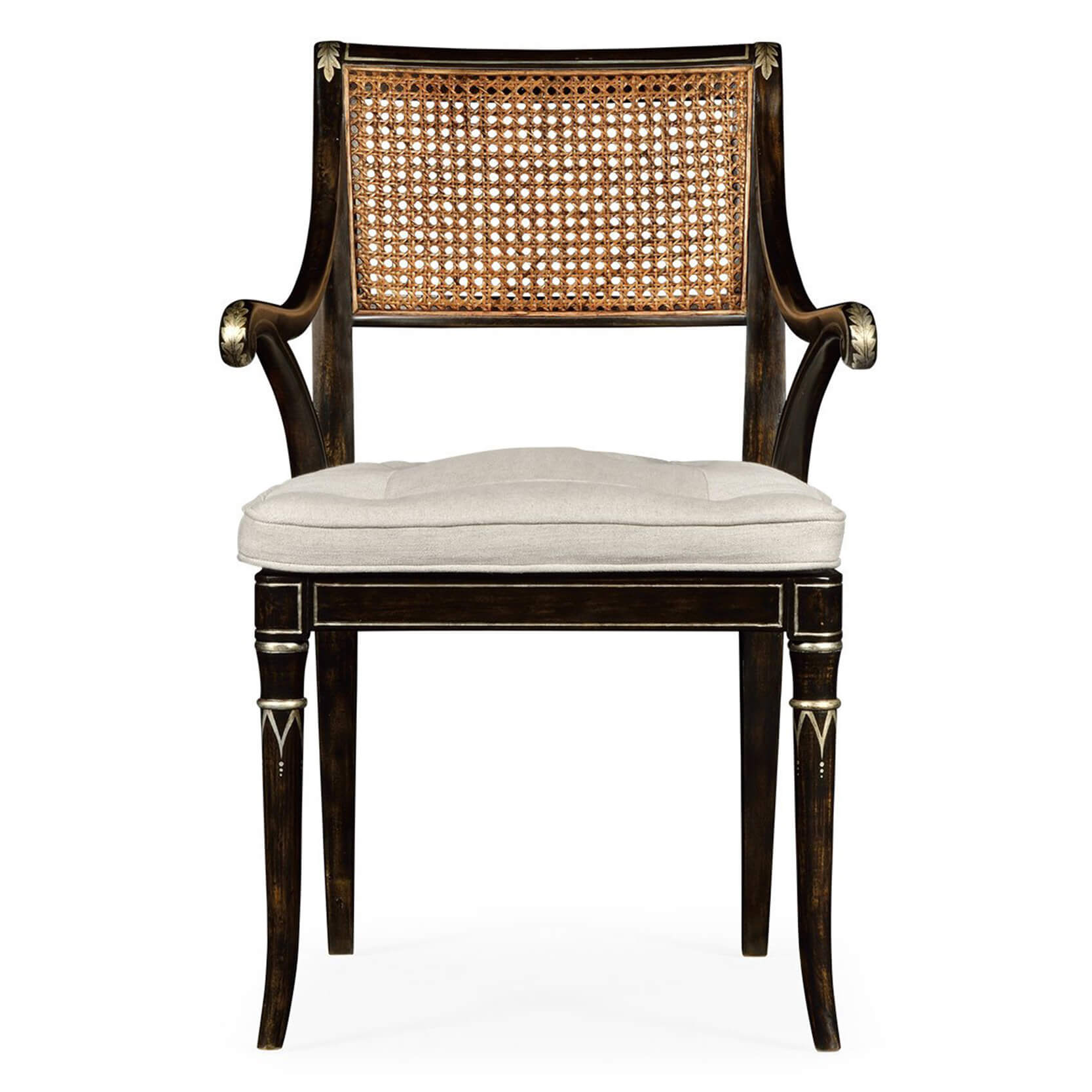Fauteuil peint de style Régence