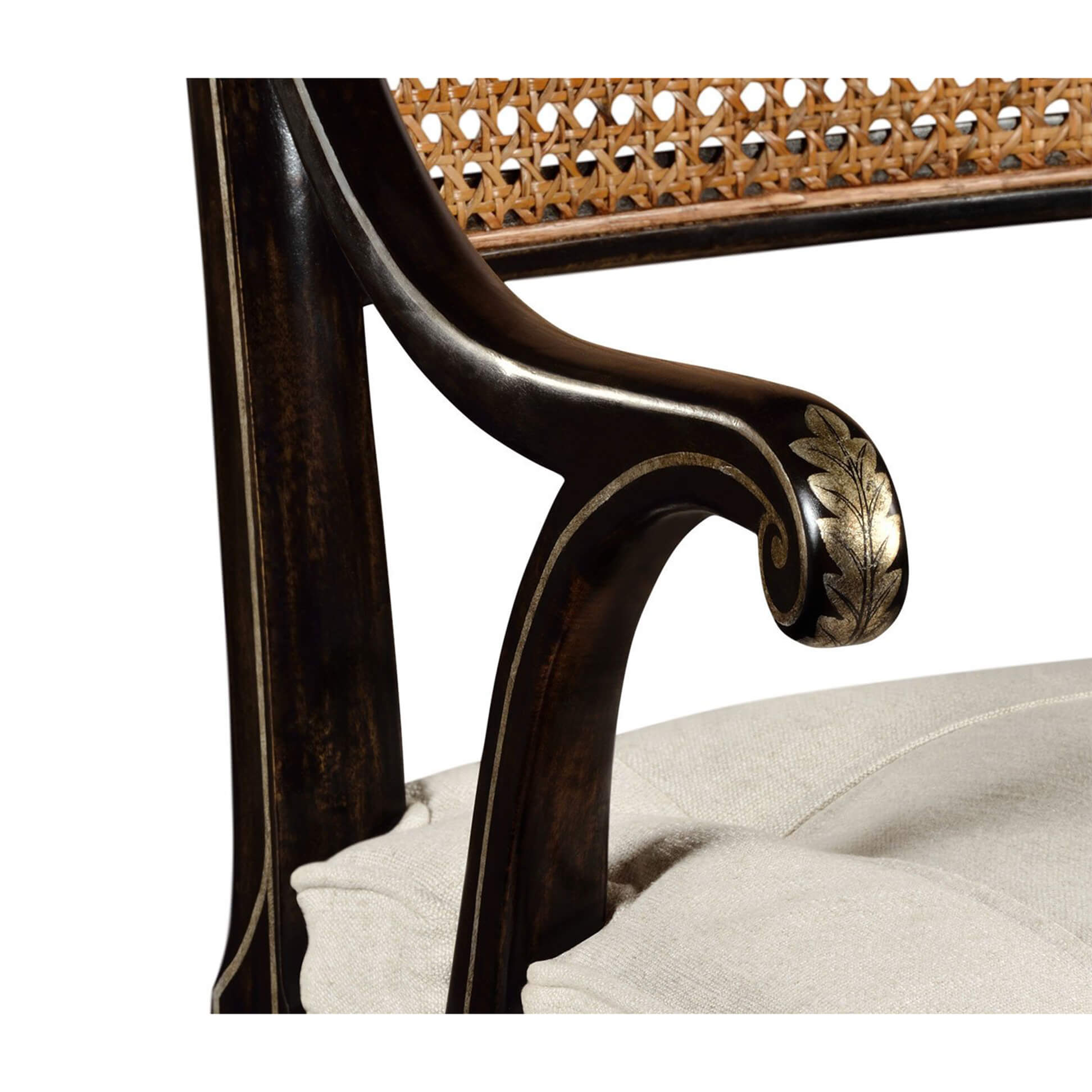 Fauteuil peint de style Régence