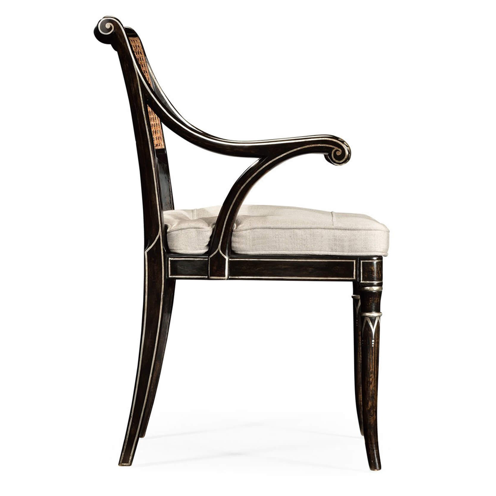 Fauteuil peint de style Régence