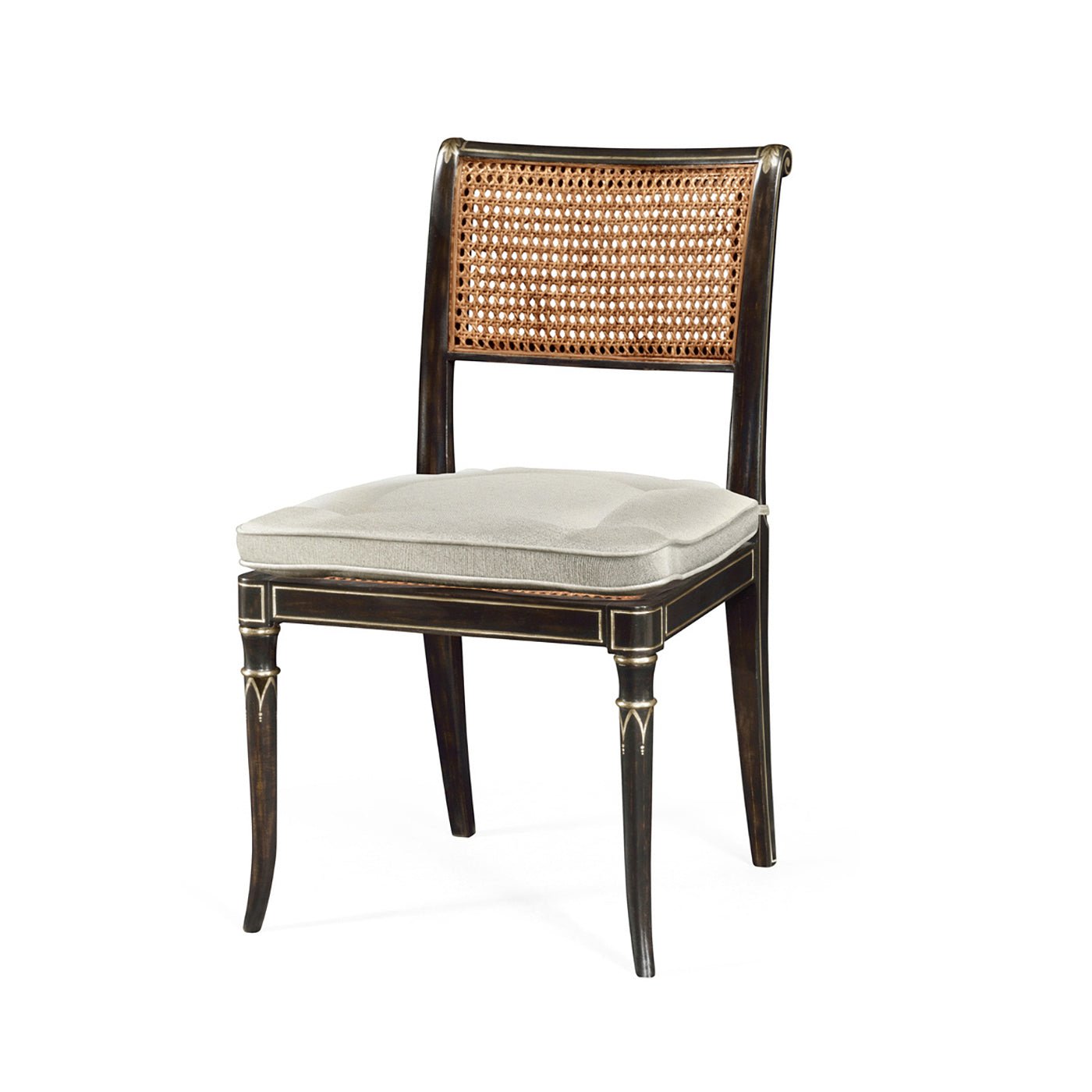 Chaise de salle à manger peinte de style Régence