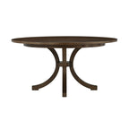 Table à manger ronde en chêne de style côtier 