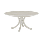 Table à manger ronde blanche de style côtier 