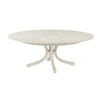 Table à manger ronde blanche de style côtier Jupe 