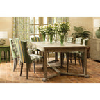 Table à manger extensible rustique en chêne grisé