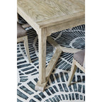Table à manger extensible rustique en chêne grisé