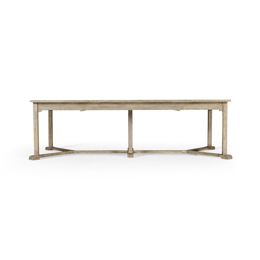 Table à manger extensible rustique en chêne grisé