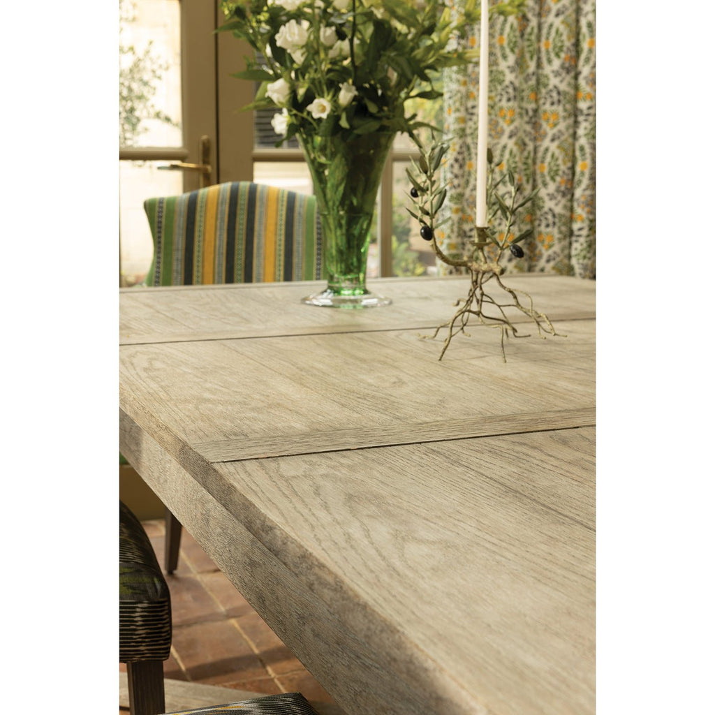 Table à manger extensible rustique en chêne grisé
