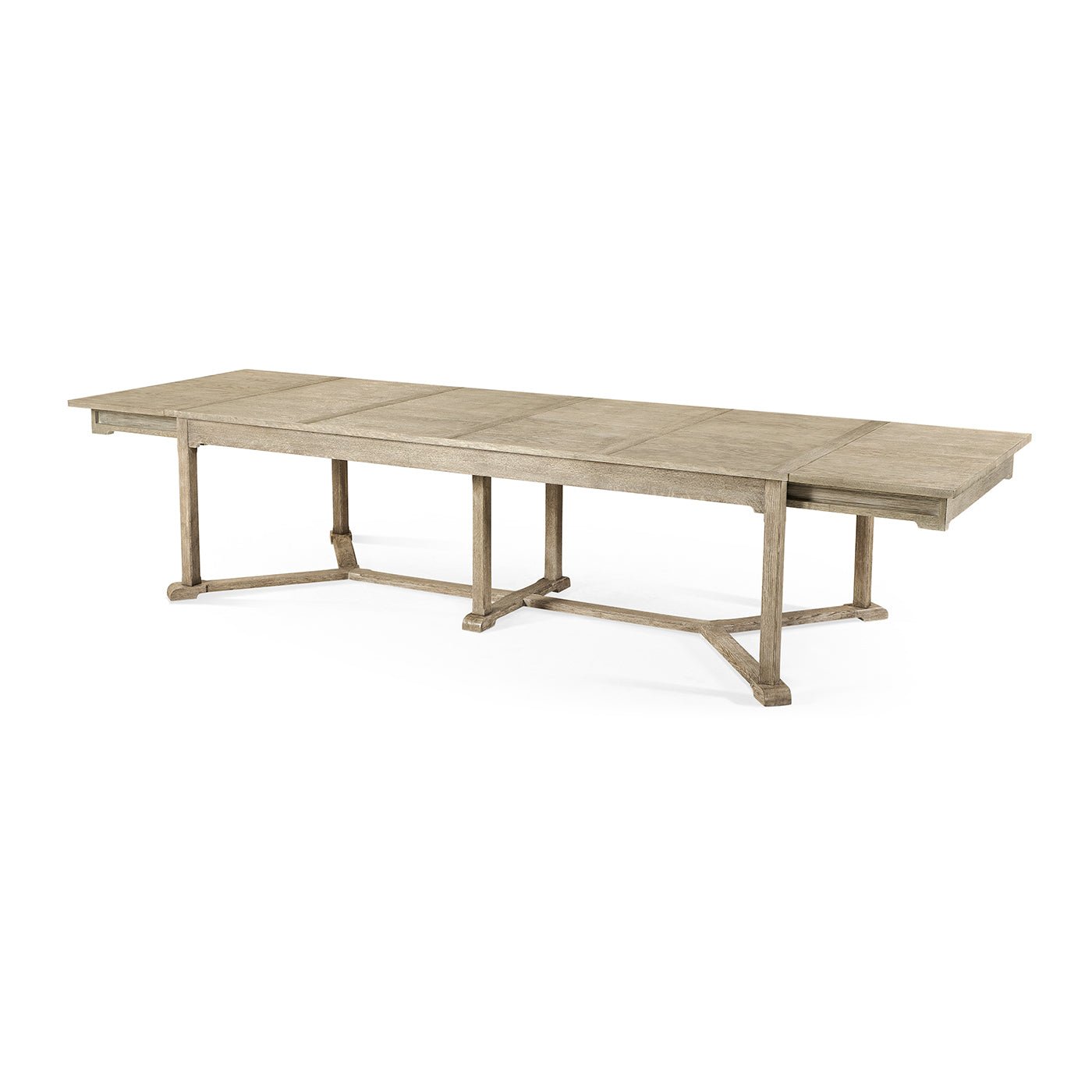 Table à manger extensible rustique en chêne grisé
