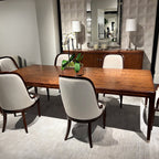Table à manger extensible Art Déco en noyer