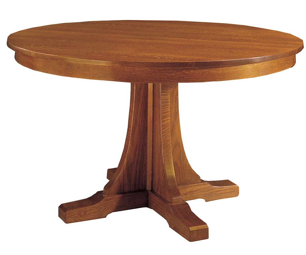 Table à manger ronde sur piédestal