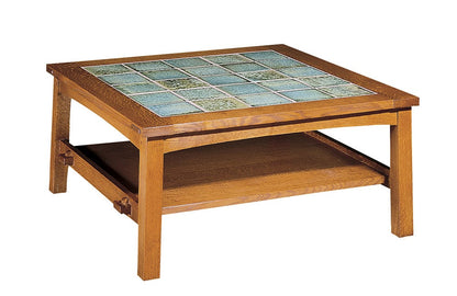 Table basse avec plateau en carrelage
