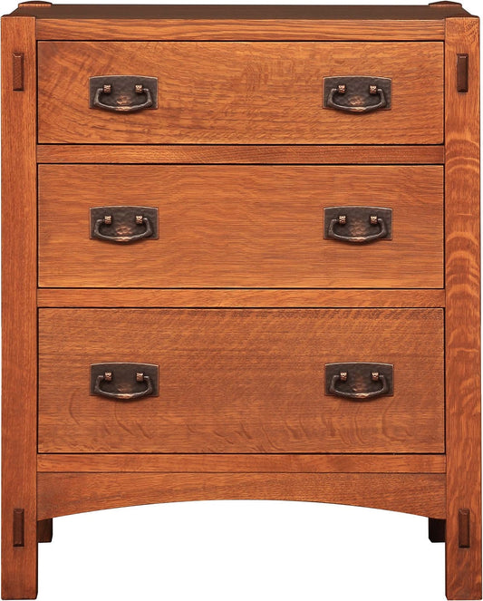 Table de chevet à trois tiroirs