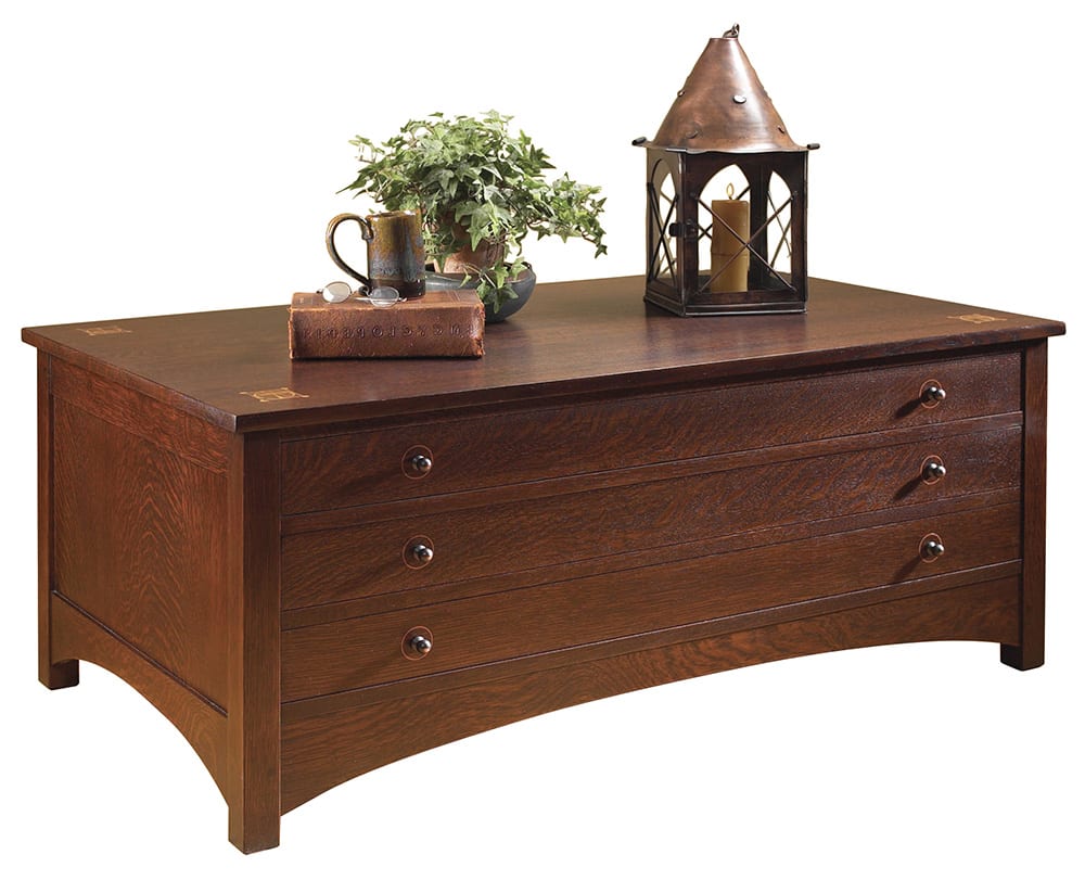 Table basse rectangulaire avec rangement Harvey Ellis