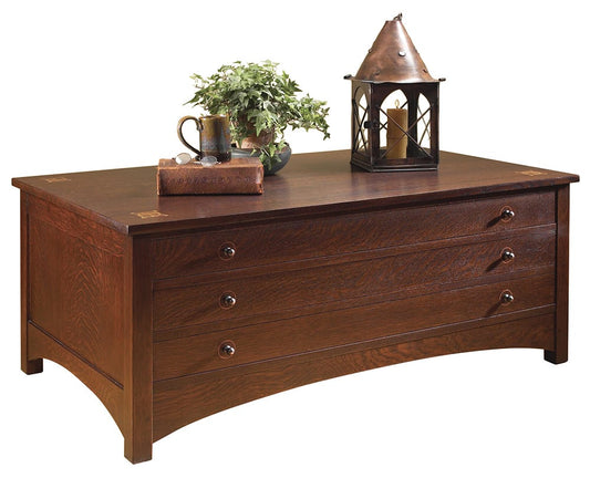 Table basse rectangulaire avec rangement Harvey Ellis