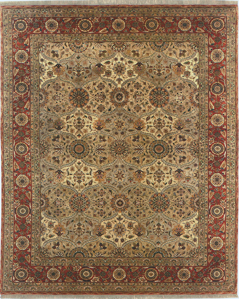 Treillis moghol, corail ivoire