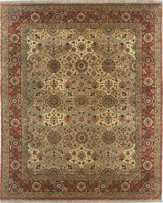 Treillis moghol, corail ivoire